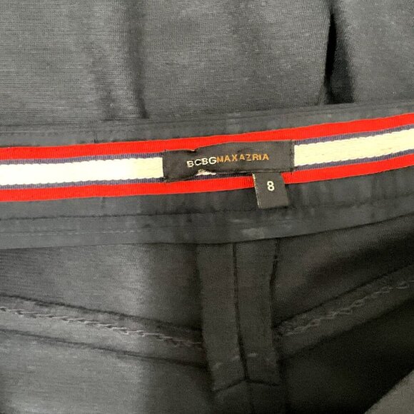 BCBG Maxazria Women Dress Pants Sz 8 Black Stretch Zip Pockets High Rise Career - Picture 4 of 4